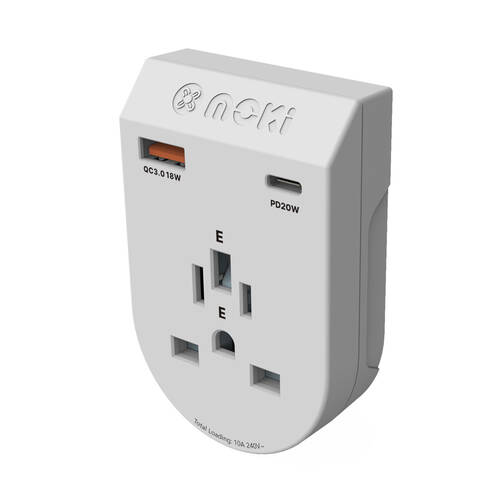 Moki Travel Adaptor Plus Inbound World Excl. Europe  with Type-C & USB-A