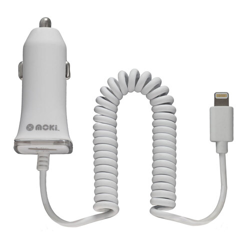 Moki Fixed Lightning Car Charger (Apple Licenced)