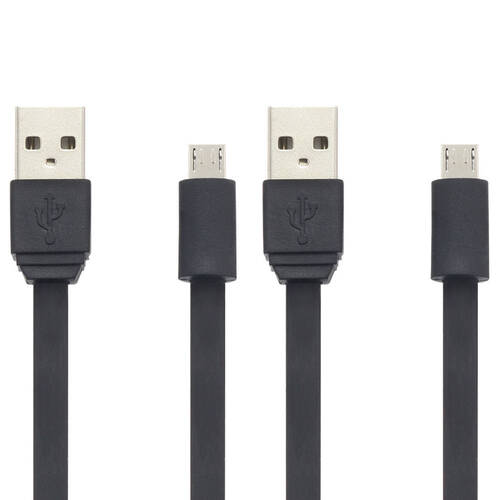 2PK Moki Micro USB SynCharge Cable - Black