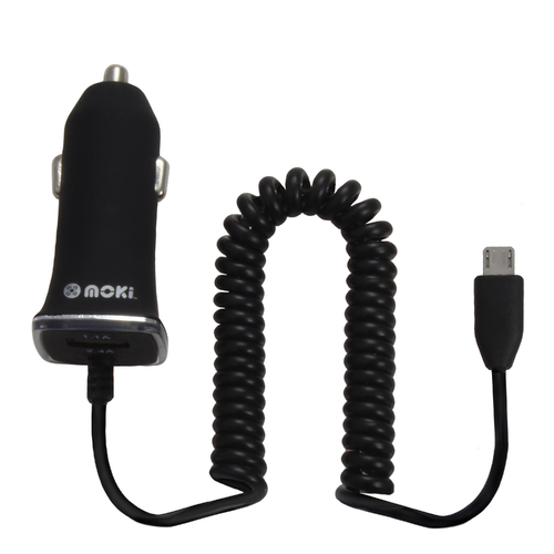 Moki Fixed MicroUSB Car Charger