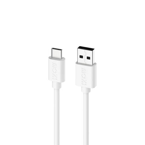 Moki USB-A to USB-C SynCharge Cable 1M iPhone/Android Classic White