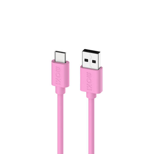 Moki USB-A to USB-C SynCharge Cable 1M iPhone/Android Soft Pink