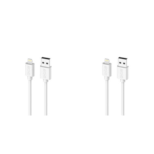2PK Moki USB-A to MFi Certified Lightning SynCharge Cable 1M Classic White