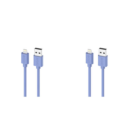 2PK Moki USB-A to MFi Certified Lightning SynCharge Cable 1M Ultra Blue
