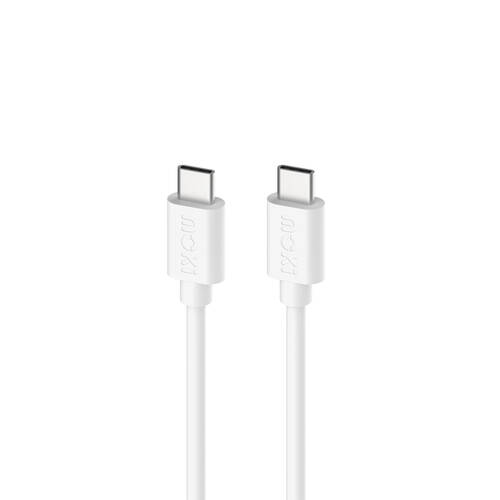 Moki USB-C to USB-C SynCharge Cable 1M iPhone/Android Classic White