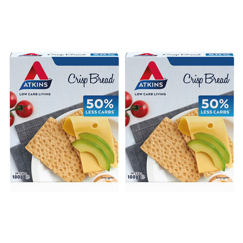 2x 20pc Atkins Low Carb Living 5g Crispbread