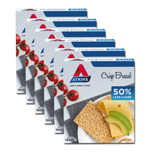 6x 20pc Atkins Low Carb Living 5g Crispbread
