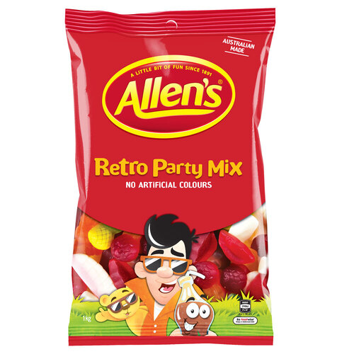 Allen's 1kg Retro Party Mix Lolly Bag