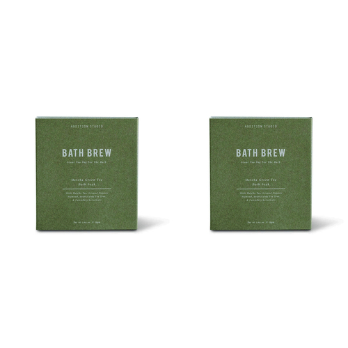 2x Addition Studio 100g Bath Brew Green Tea Giant Teabag
