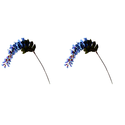 2PK Maine & Crawford 100cm Faux Fox Glove Stem Artificial Flower - Blue