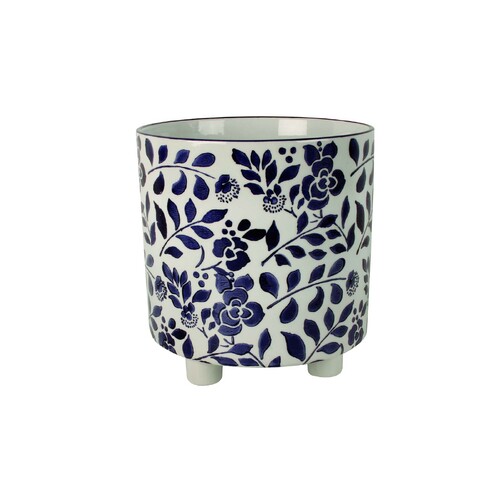 Maine & Crawford 27cm Elianna Ceramic Planter Pot - Blue/White