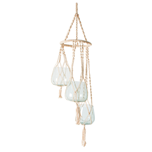 Maine & Crawford 75cm Cotton Plant Hanger - Natural
