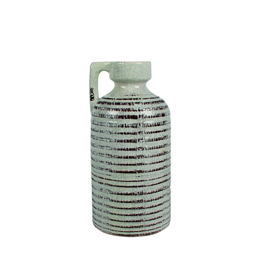 Maine & Crawford Leif 30x15cm Ceramic Vase Decor - White