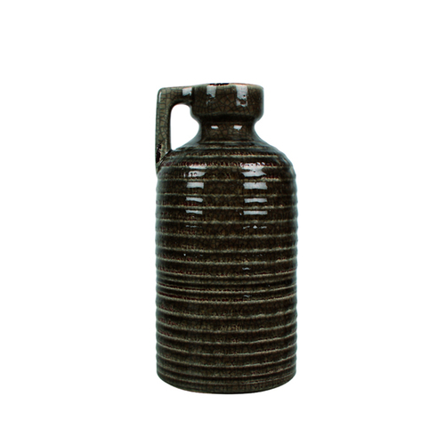 Maine & Crawford Leif 30x15cm Ceramic Vase Decor - Brown