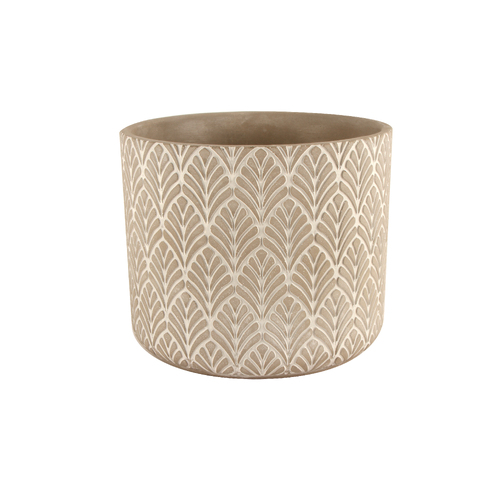 Maine and Crawford 26x22cm Loui Concrete Planters - Grey