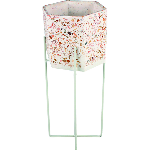 Maine and Crawford 43x18cm Luca Terrazzo Planter Stand - Terrazzo