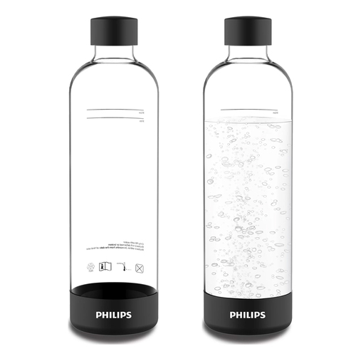 2pc Philips 1L Carbonating Bottles Black