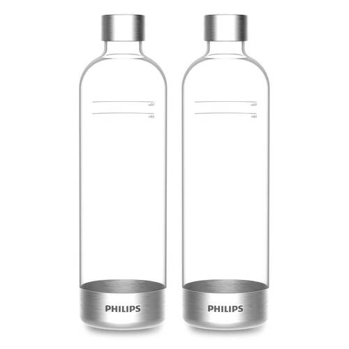 2PK Philips GoZero Soda/Sparkling Water Maker 1L Carbonating Bottle, ADD912