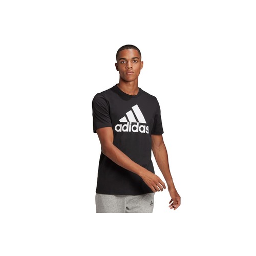 Adidas Men's Big Logo Jersey T-Shirt Size XL - Black/White