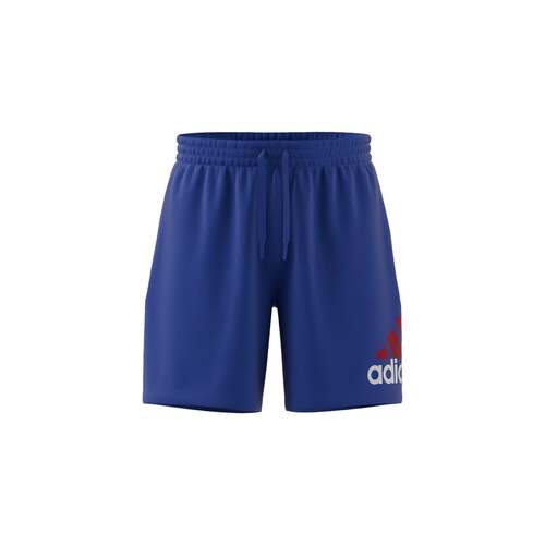 Adidas Men's Big Logo Jersey Shorts Size M - Bold Blue/Scarlet/White