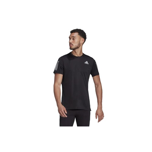 Adidas Mens Own The Run Activewear Tee Shirt XL  Black/Reflective Silver