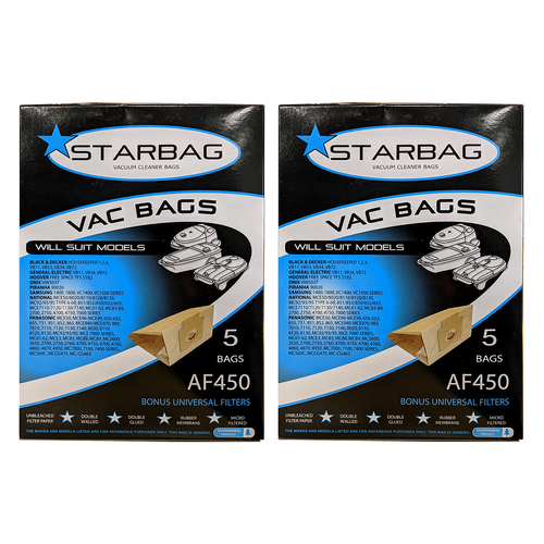2pk Starbags Vacuum Cleaner Bags Storage For Panasonic/Samsung AF450
