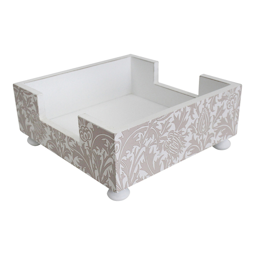 LVD Artichoke Wood 19cm Napkin Holder Home/Kitchen Square - White