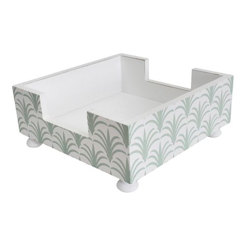 LVD Indies Wood 19cm Napkin Holder Home/Kitchen Square - White