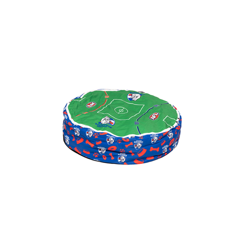 AFL Western Bulldogs 70x60cm Round Pet Dog Lounge Bed