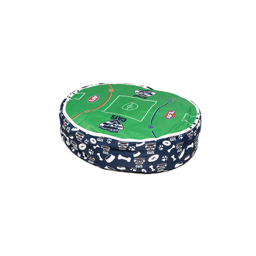 AFL Geelong Cats 70x60cm Round Pet Dog Lounge Bed