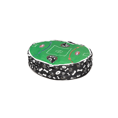 AFL Collingwood Magpies 70x60cm Round Pet Dog Lounge Bed