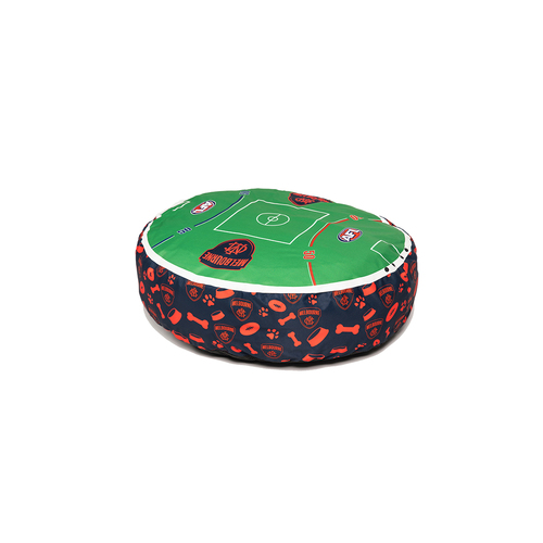 AFL Melbourne Demons 70x60cm Round Pet Dog Lounge Bed