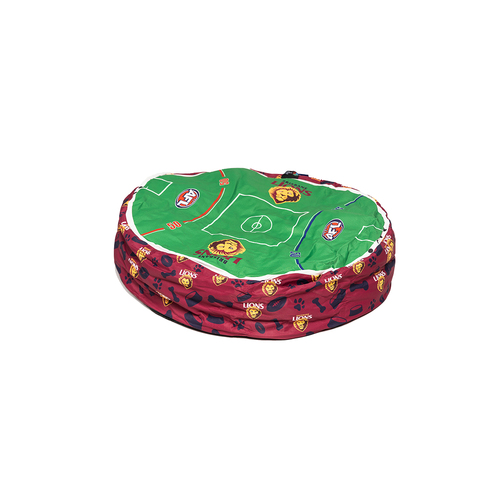 AFL Brisbane Lions 70x60cm Round Pet Dog Lounge Bed