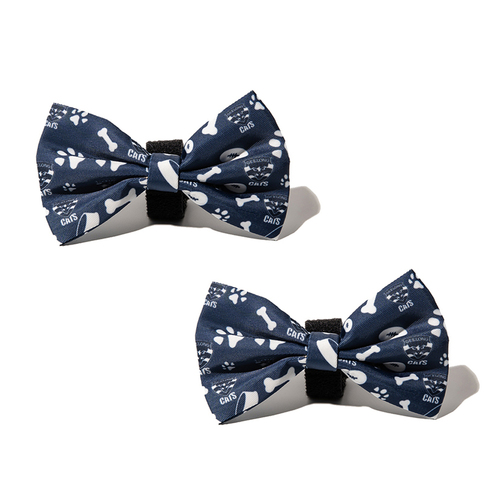 2PK AFL Geelong Cats Pet Dog Neck Bowtie Accessory One Size