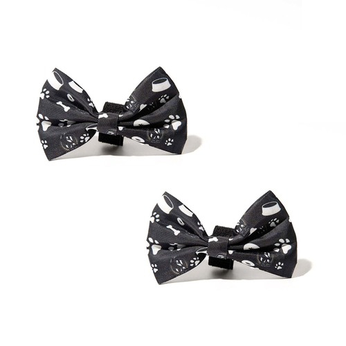 2PK AFL Collingwood Magpies Pet Dog Neck Bowtie Accessory One Size