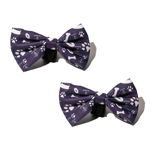 2PK AFL Fremantle Dockers Pet Dog Neck Bowtie Accessory One Size