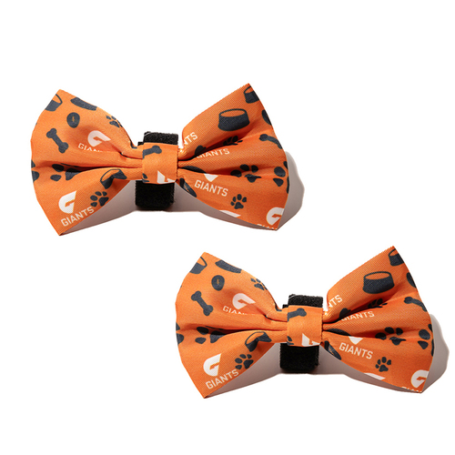 2PK AFL Gws Giants Pet Dog Neck Bowtie Accessory One Size