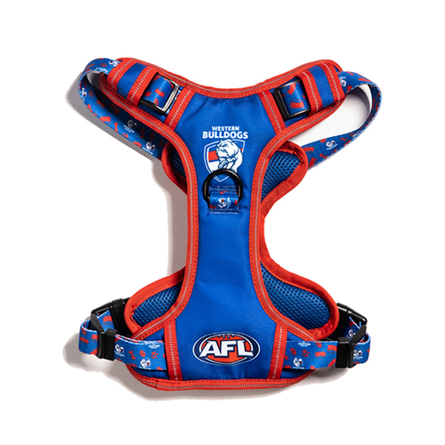 AFL Western Bulldogs Pet Dog Padded Harness Adjustable Vest L