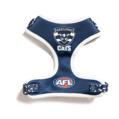 AFL Geelong Cats Pet Dog Padded Harness Adjustable Vest M