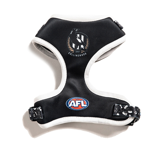 AFL Collingwood Magpies Pet Dog Padded Harness Adjustable Vest XS
