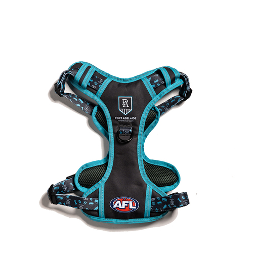AFL Port Adelaide Power Pet Dog Padded Harness Adjustable Vest L