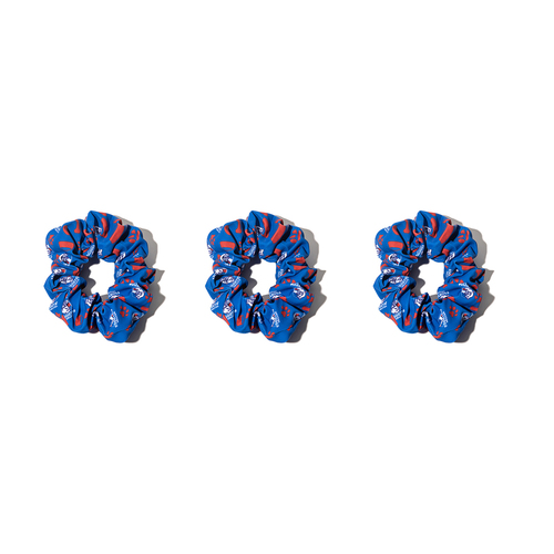 3PK AFL Western Bulldogs Hair Scrunchie/Tie Accessory 10cm