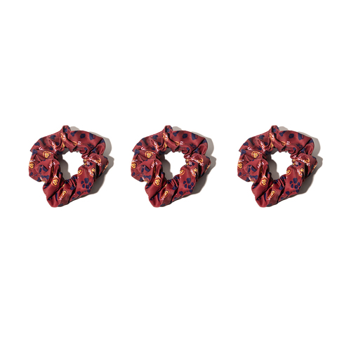 3PK AFL Brisbane Lions Hair Scrunchie/Tie Accessory 10cm