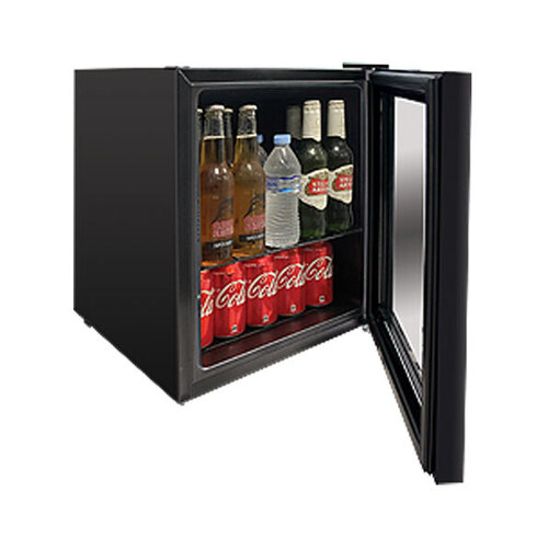 Airflo 52 L Glass Door Bar Fridge Black