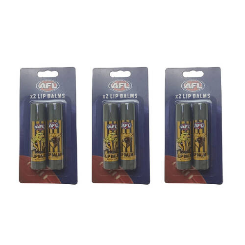 3x 2pc AFL Classic Hydrating Soothing & Moisturising Lip Balm Hawthorn 0.17oz