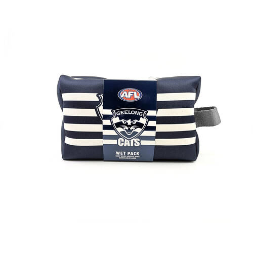 5pc AFL Geelong Bag Body Wash/Disposable Razor/Loofa & Soap