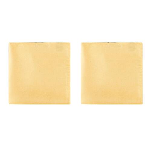 2PK Abelard Satin Silk Pocket Square Handkerchief - Lemon