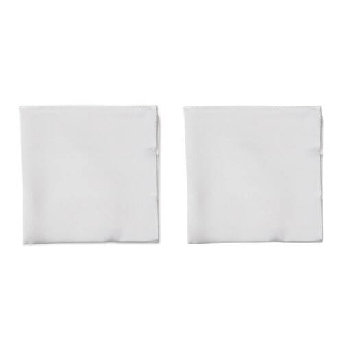 2PK Abelard Satin Silk Pocket Square Handkerchief - White
