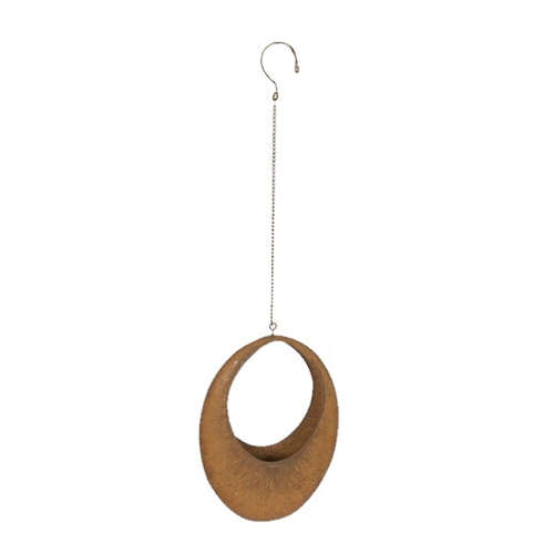 30.5cm Hanging Oval Large Rust Garden Ornament