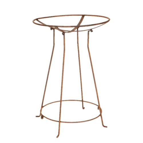 Round Garden 87x52cm Bird Bath Metal Stand Decor - Rust